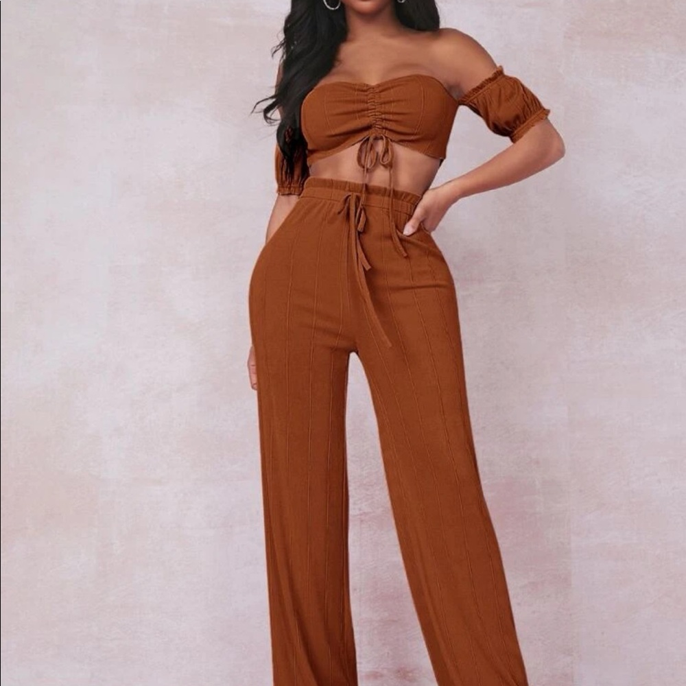 Burnt Orange Matching Two Piece Set